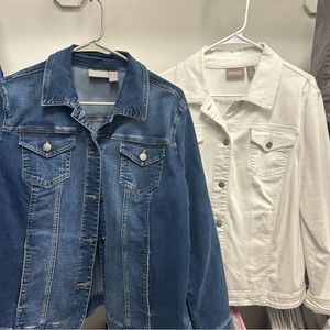 Two Chicos Denim jackets-jean and white